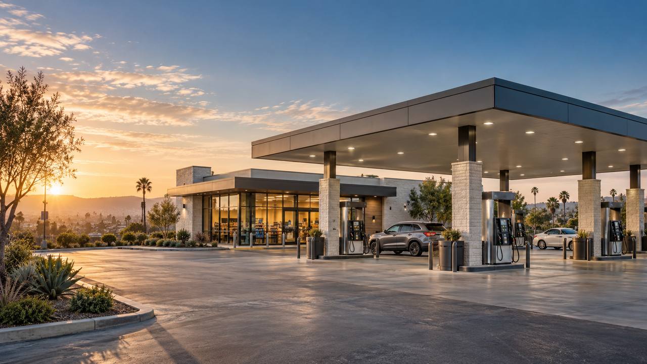Gas station and convenience store property